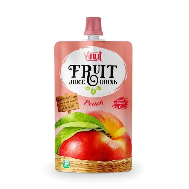 250ml VINUT Peach Juice Pouches
