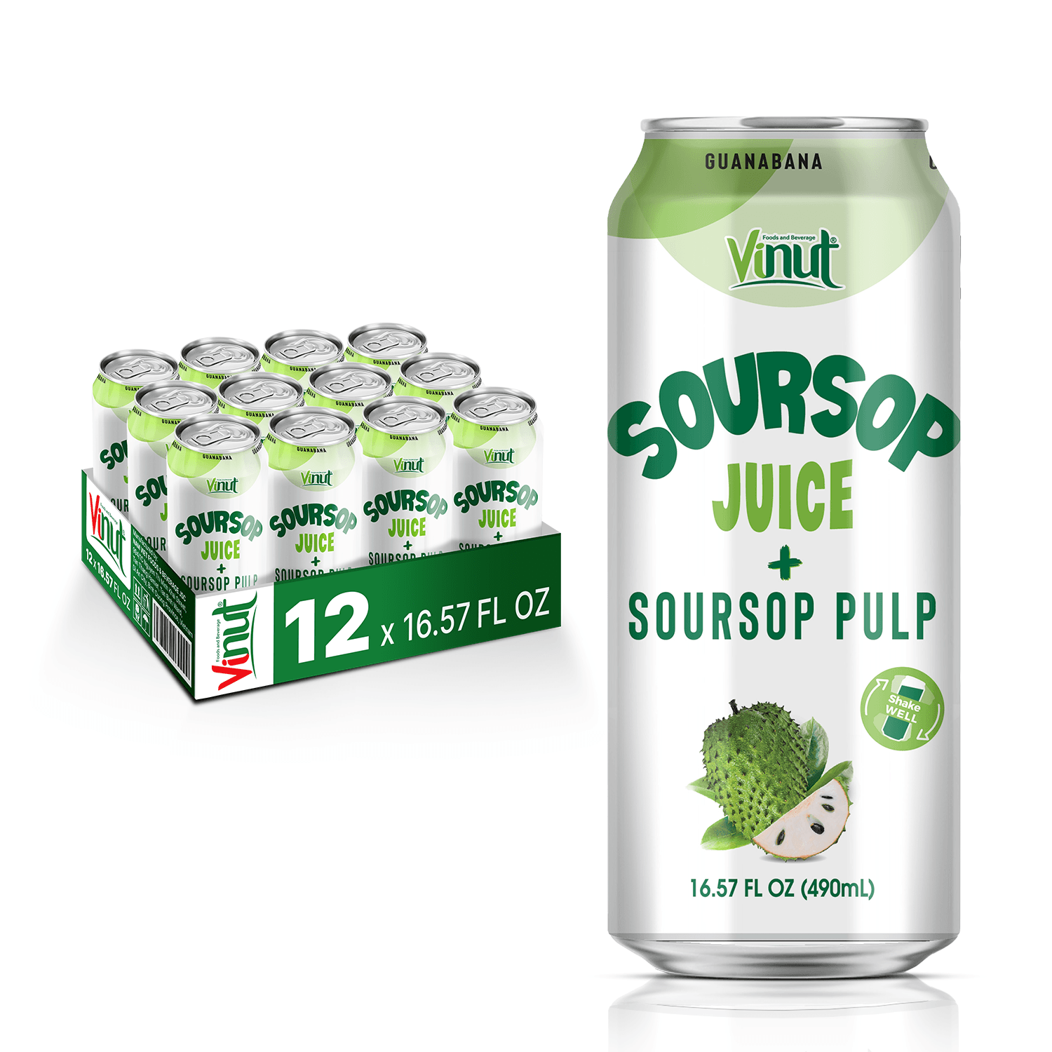 16. 57 fl oz Vinut 100% NFC Soursop Juice Drink with Pulp (No Added Sugar) view 2