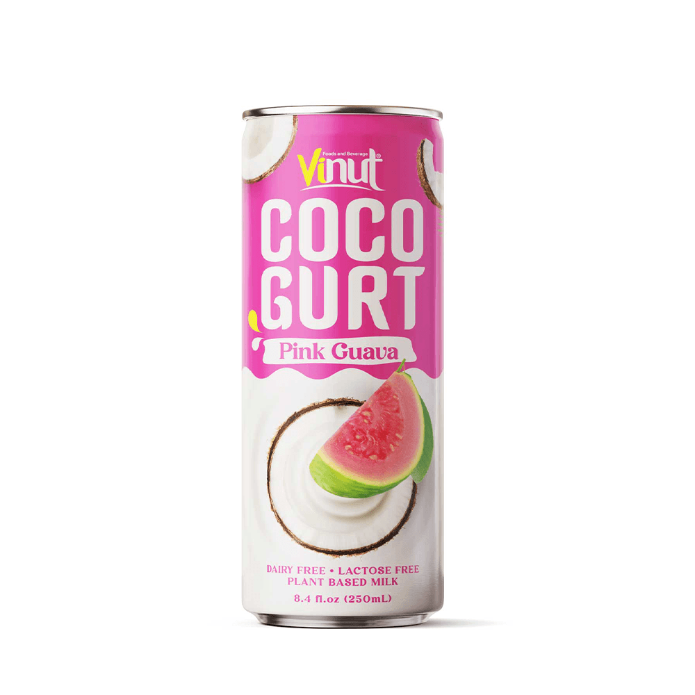 250ml Vinut Cocogurt (Coconut milk) drink with Pink Guava (Lactose free, Dairy free, Plant based)