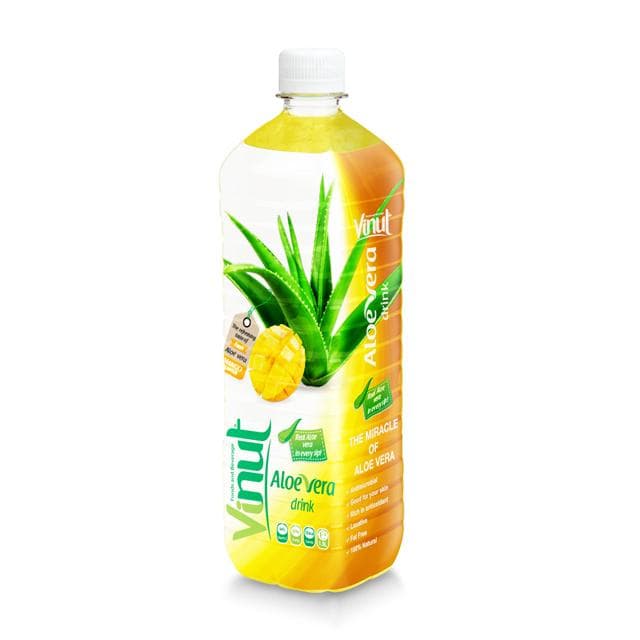 Vinut Aloe Vera Drink, Mango Flavor, Fat Free, 100% Natural, PET Bottle, (1.5L)