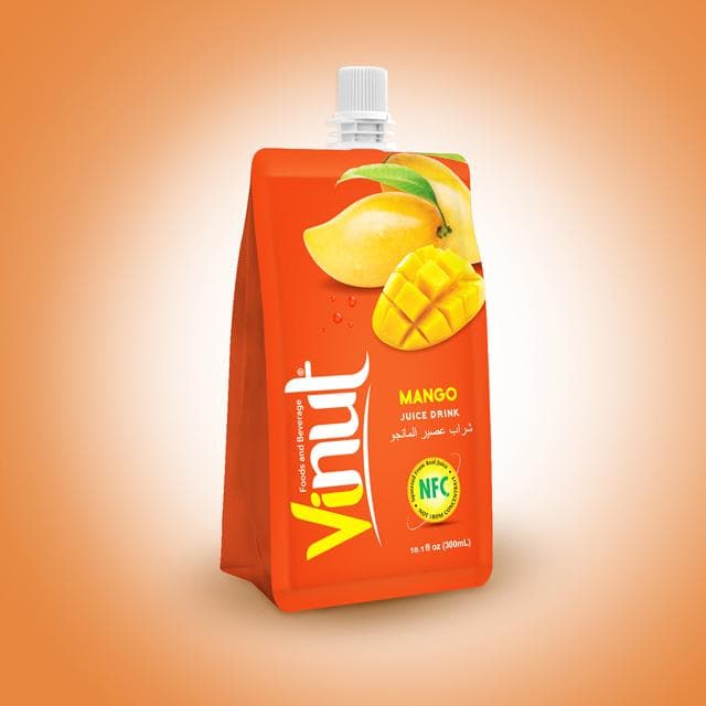 10.1fl oz VINUT 100% Pouches Mango Juice Drink