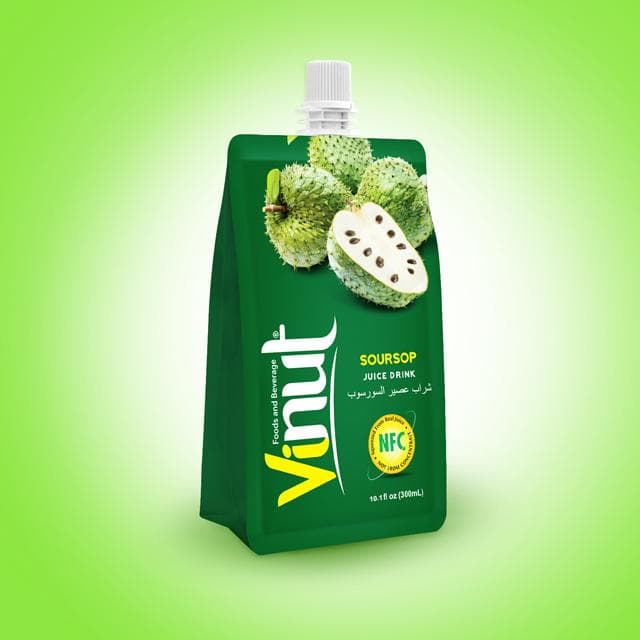 10.1fl oz VINUT 100% Pouches Soursop Juice Drink
