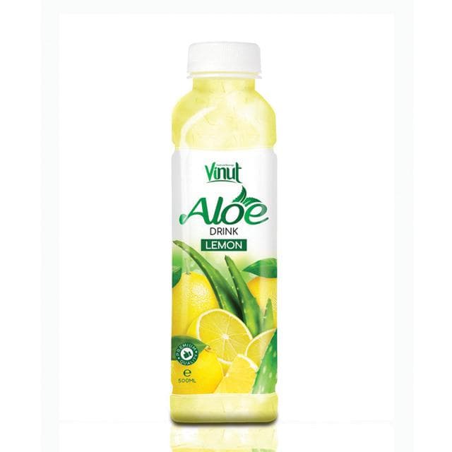 Vinut Aloe Drink, Lemon Flavor, Premium Quality, PET Bottle, (500 mL)