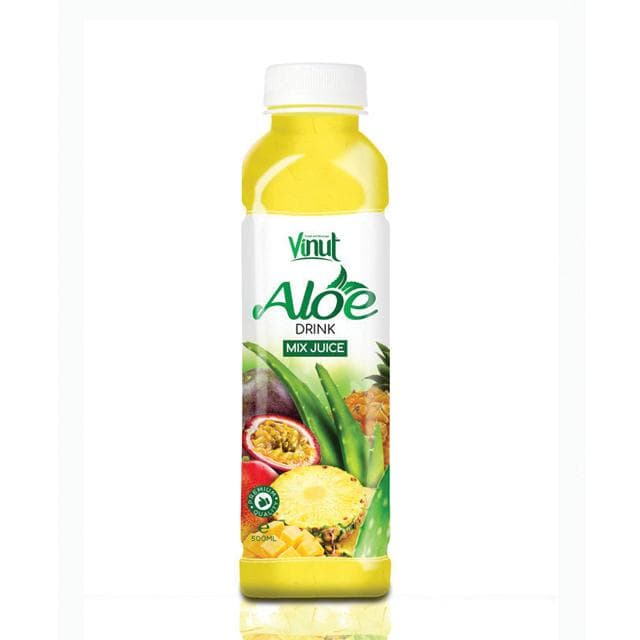 Vinut Aloe Drink, Mix Juice Flavor, Premium Quality, PET Bottle, (500 mL)