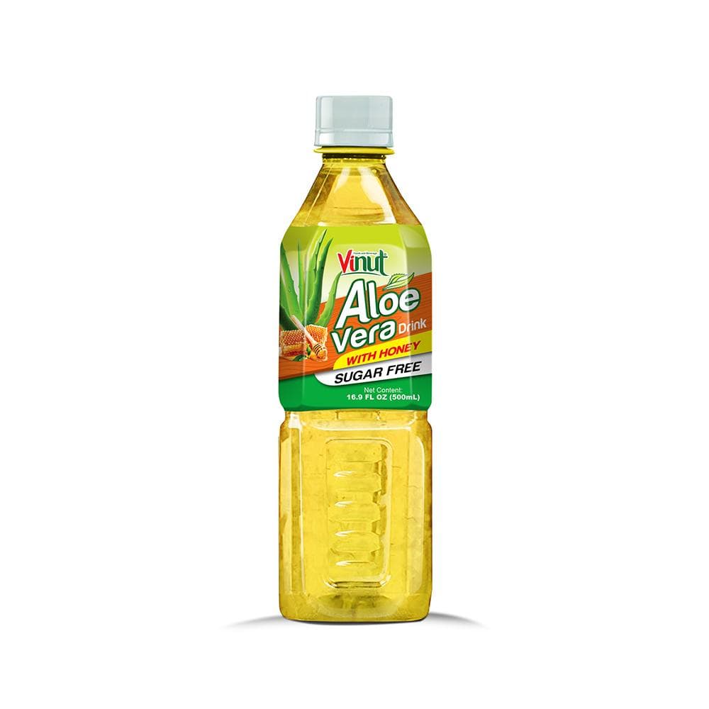 Vinut Aloe Vera Drink, Honey Flavor, Sugar Free, PET Bottle, 16.9 fl oz (500 mL)