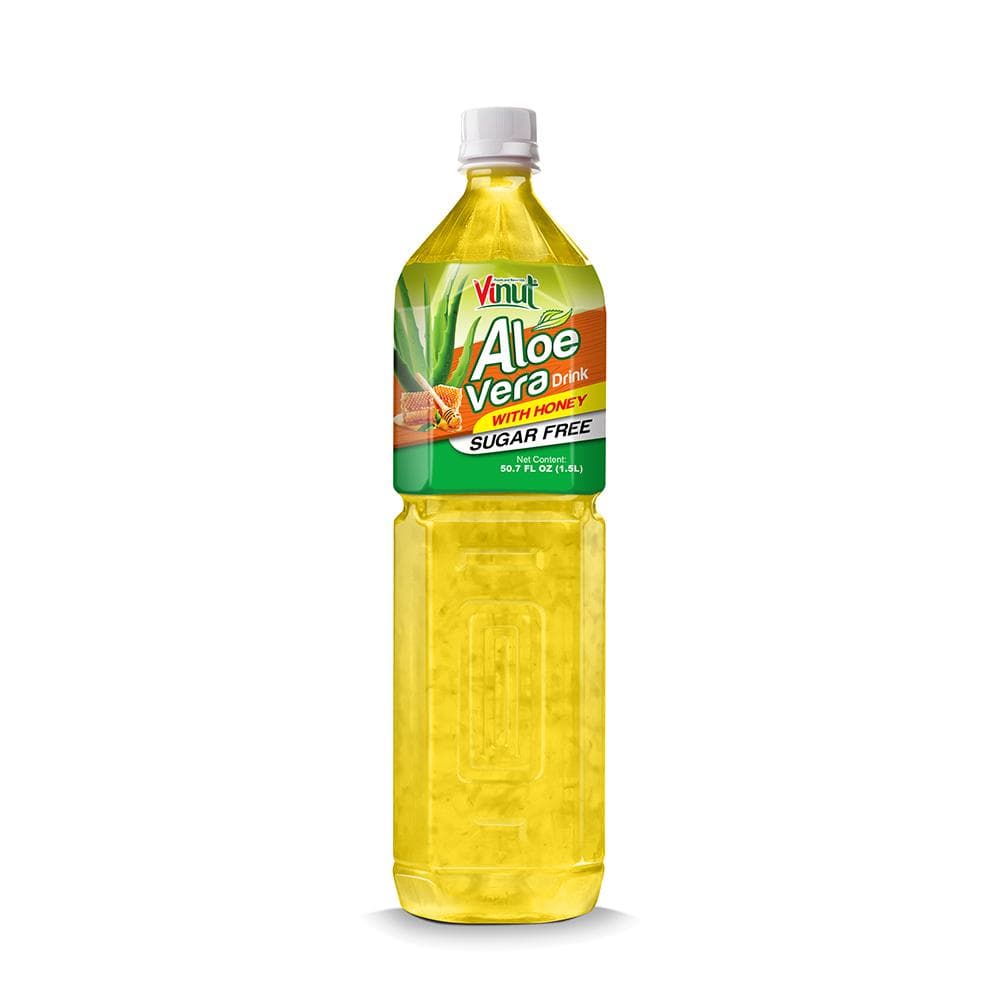 Vinut Aloe Vera Drink, Honey Flavor, Sugar Free, PET Bottle, 50.7 fl oz (1.5L)