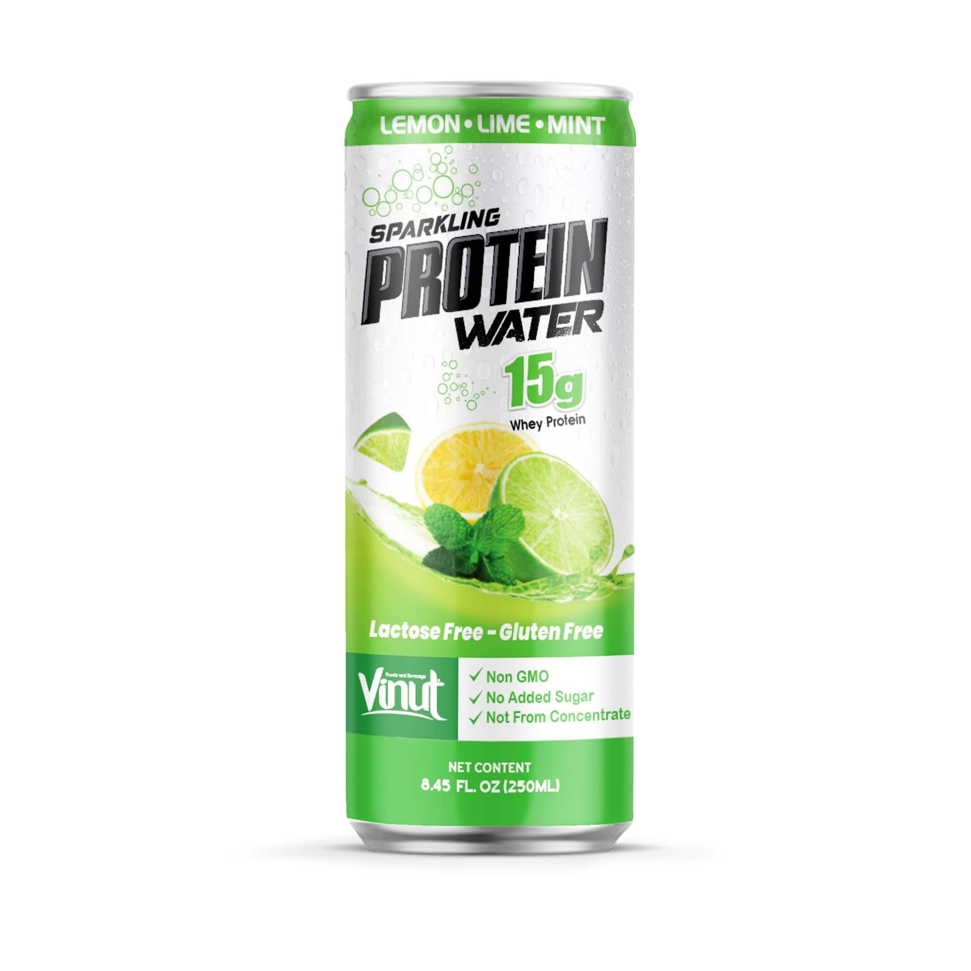 8.45 fl oz Vinut Lemon Lime Mint Sparkling water (Lactose & Gluten free)